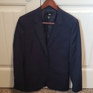 Sharp H&M blue suit jacket and pants